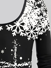  Christmas Snowman & Snowflake Tunic Top & Leggings
