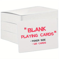 80pcs Blank Poker Size Cards Linen Finish Double Sided Index Flash DIY Game