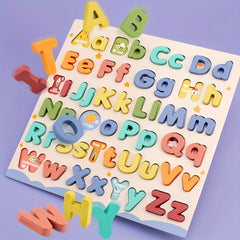 Wooden Letter Puzzle Board for Cognitive Development