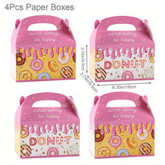 4pcs Polychrome Jungle Animals Treat Boxes 6 Inch