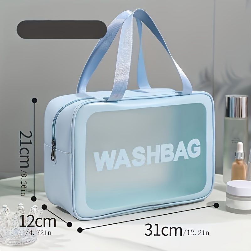 Large Capacity Letter Pattern Makeup Handbag Zipper Cosmetic Bag