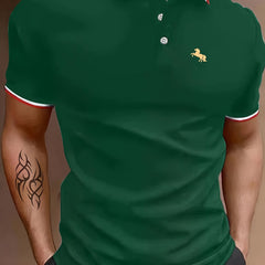 HORSE Print Men's Golf Short Sleeve Shirt