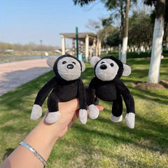Funny Chimpanzee Plush Keychain with Expressive Eyes Bag Charm