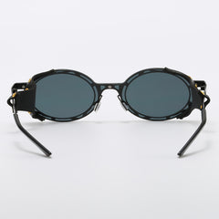 Vintage Oval Glasses Steampunk Lens Sun Glasses Women Unisex Eyeglasses