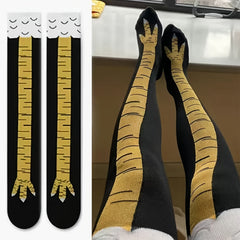 Men's Funny Animal Claw Knee High Socks 2 Pairs