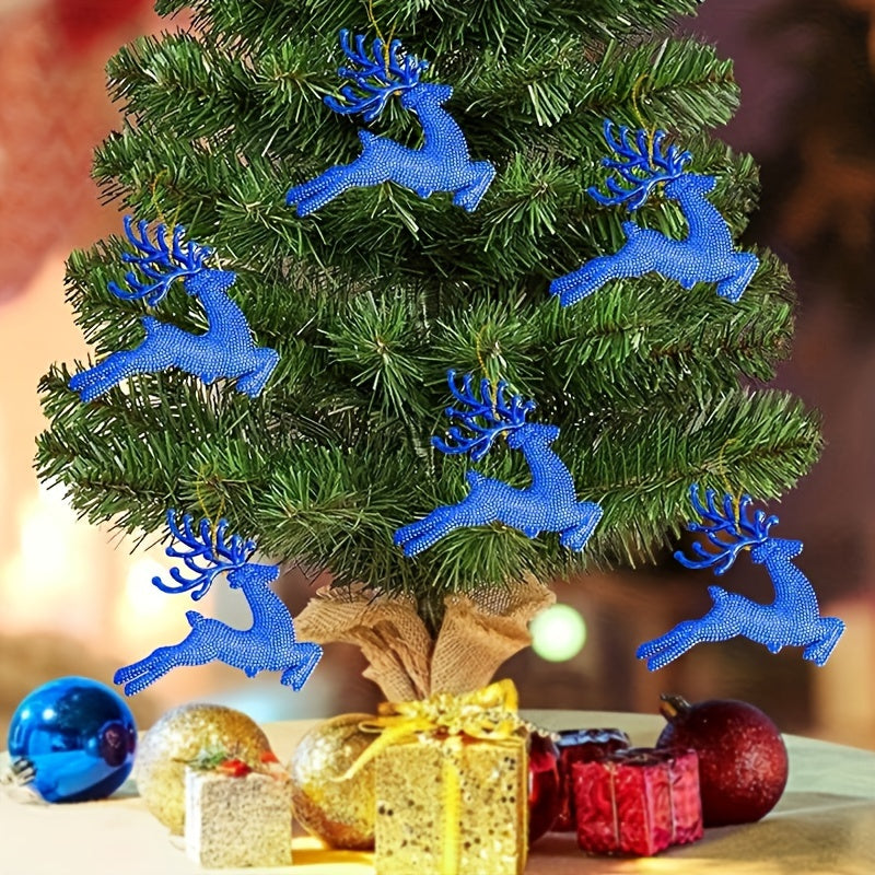 6pcs Reindeer Christmas Tree Hanging Decoration Supplies