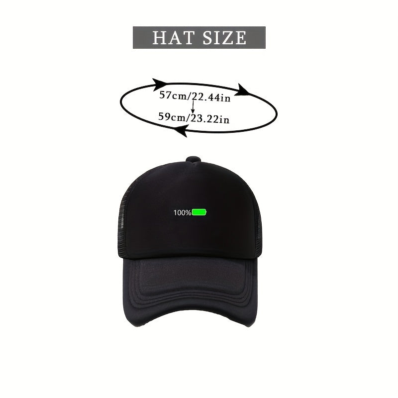 100 Mesh Trucker Hat Fluorescent Baseball Cap Unisex Couple Dad Hats