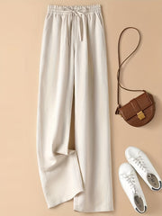 Wide Leg Elastic Waist Pants for Women