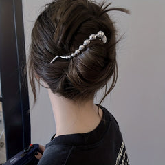 2pcs Metallic Ball Decor Hair Clip For Women Girls Hair Clip