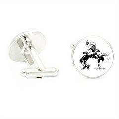 Men's Wrestling Cufflinks Sports Metal Cuff Links