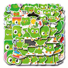 55 Duolingo Cartoon Stickers for Personalizing Items
