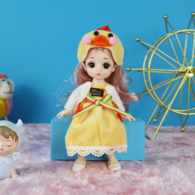 6.69in Snow Princess Doll for Girls - Decorations Gift Doll Clothes Headwear