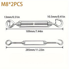 2pcs Wire Rope Tightener Chain Tightener Wire Rope Tensioner