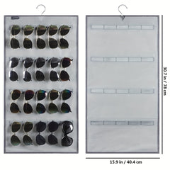 Dual Sided Sunglasses Organizer Wall Mounted Rack Storage