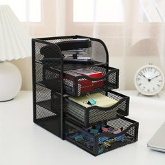 Mesh Desk Organizer Drawer File Letter Tray Office Storage Vanity File