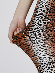 Leopard Dot Elastic Leggings High Waist Slim Leggings