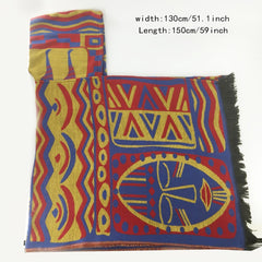 Boho Style Jacquard Shawl Scarf Coldproof Warm Print Shawl