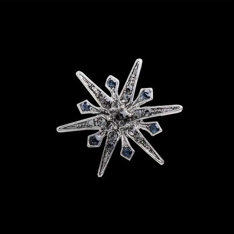 Rhinestone Sun Flower Pin Brooch Suit Accessories