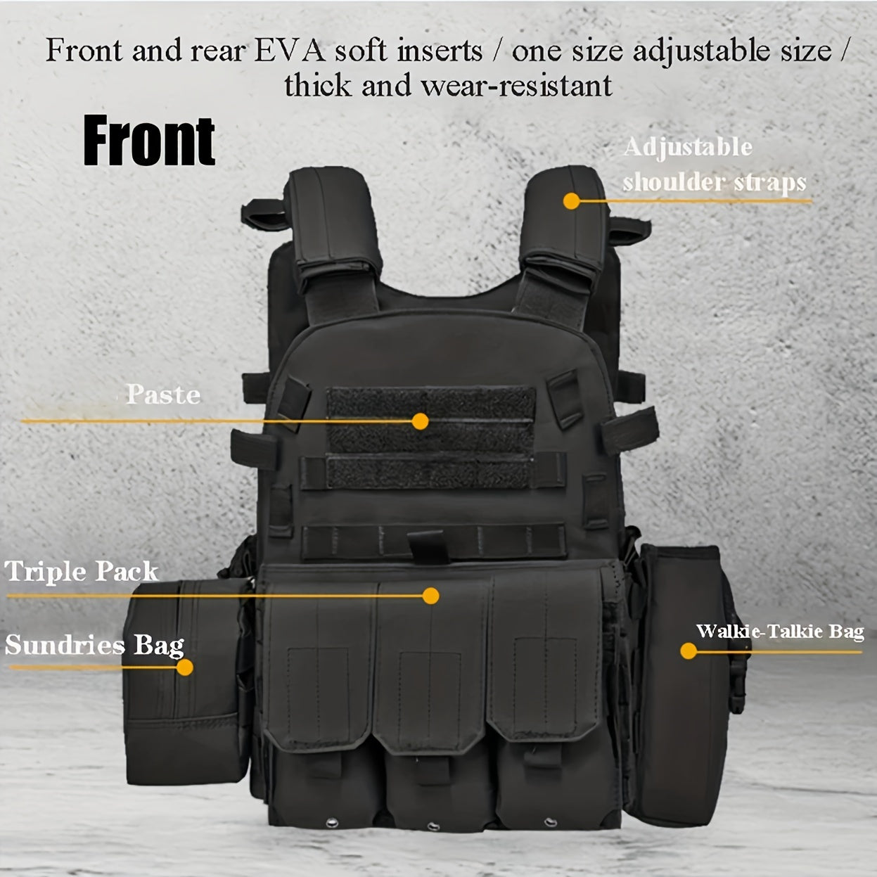Outdoor Training Vest 600D Oxford Cloth Camouflage Multifunctional Combat