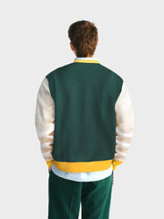Chicago Print Block Preppy Sweatshirt Men's Casual Graphic Crew Neck Pullover