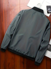 Men's Classic Track Jacket Baseball Collar Zip Up