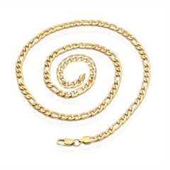 Golden Titanium Steel Chain Necklace Hip Hop Jewelry