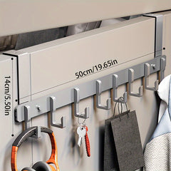 Over the Door Rack Hook Punch Hanger Storage Rack Bag Clothes Key