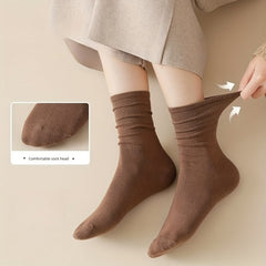 6 Pairs Soft Mid Tube Socks for Women