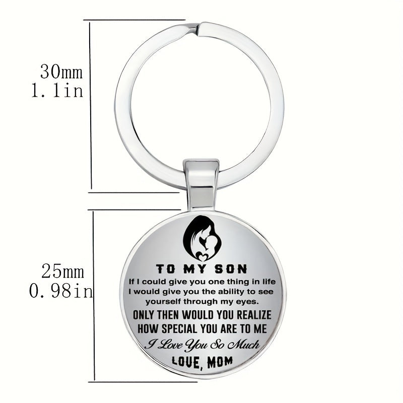 Mother child Keychain For Son Birthday Bag Purse Charm Accessories