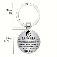 Mother child Keychain For Son Birthday Bag Purse Charm Accessories