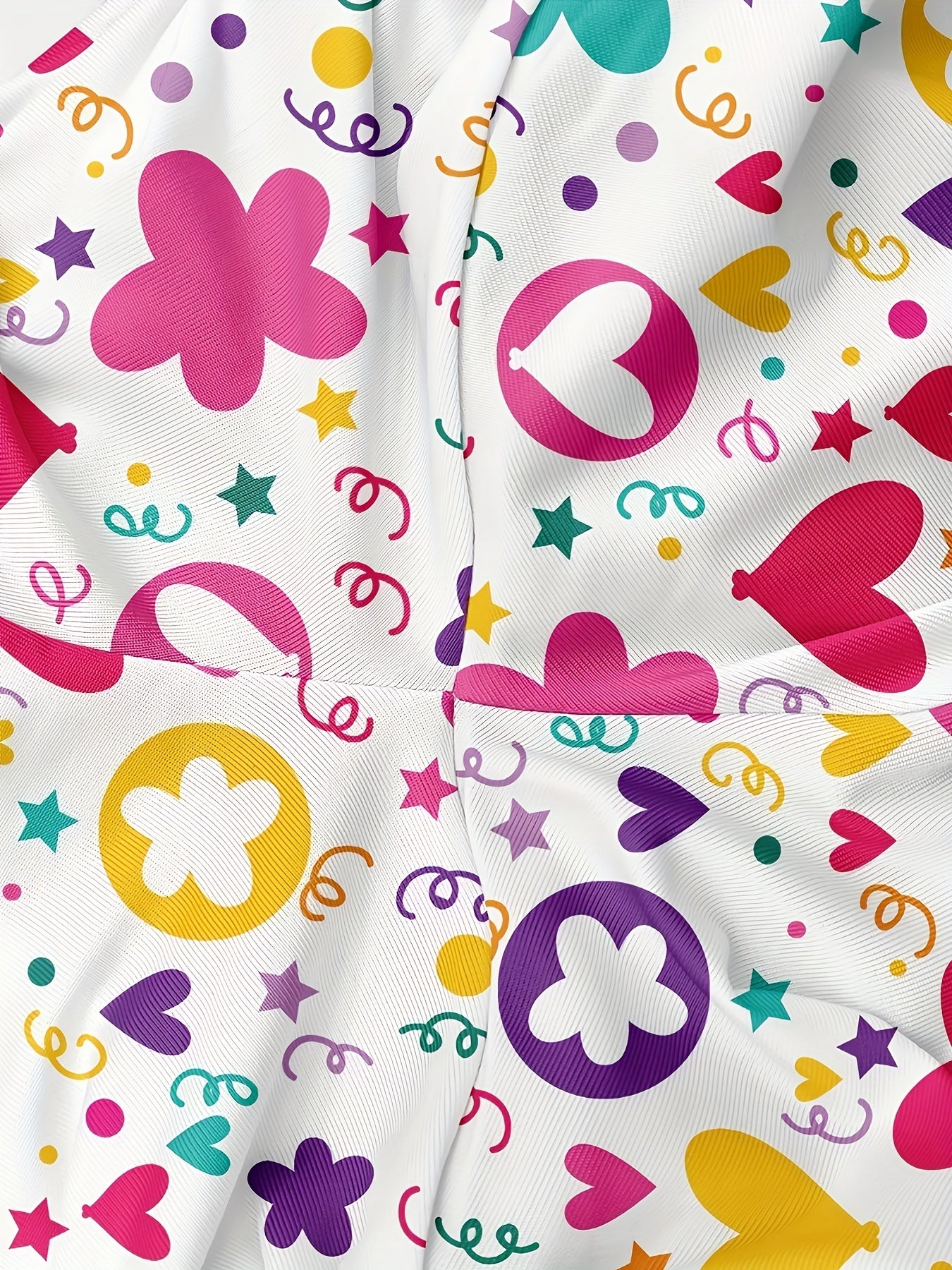 Girls Heart Flowers & Tie Dye Athletic Leggings Elastic Waist Yoga Pants