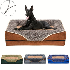Large Dog Bed Waterproof Lining Non Skid Bottom Egg Foam Couch Bed