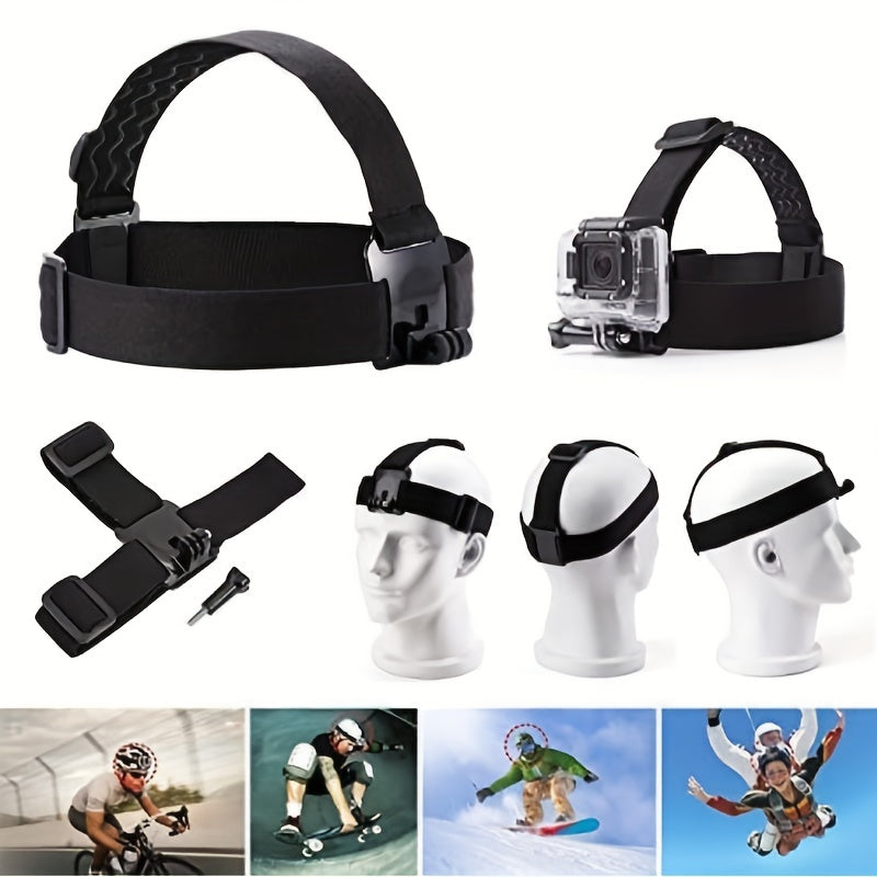 Adjustable Head Strap for Action Camera - Secure and Comfortable Mount