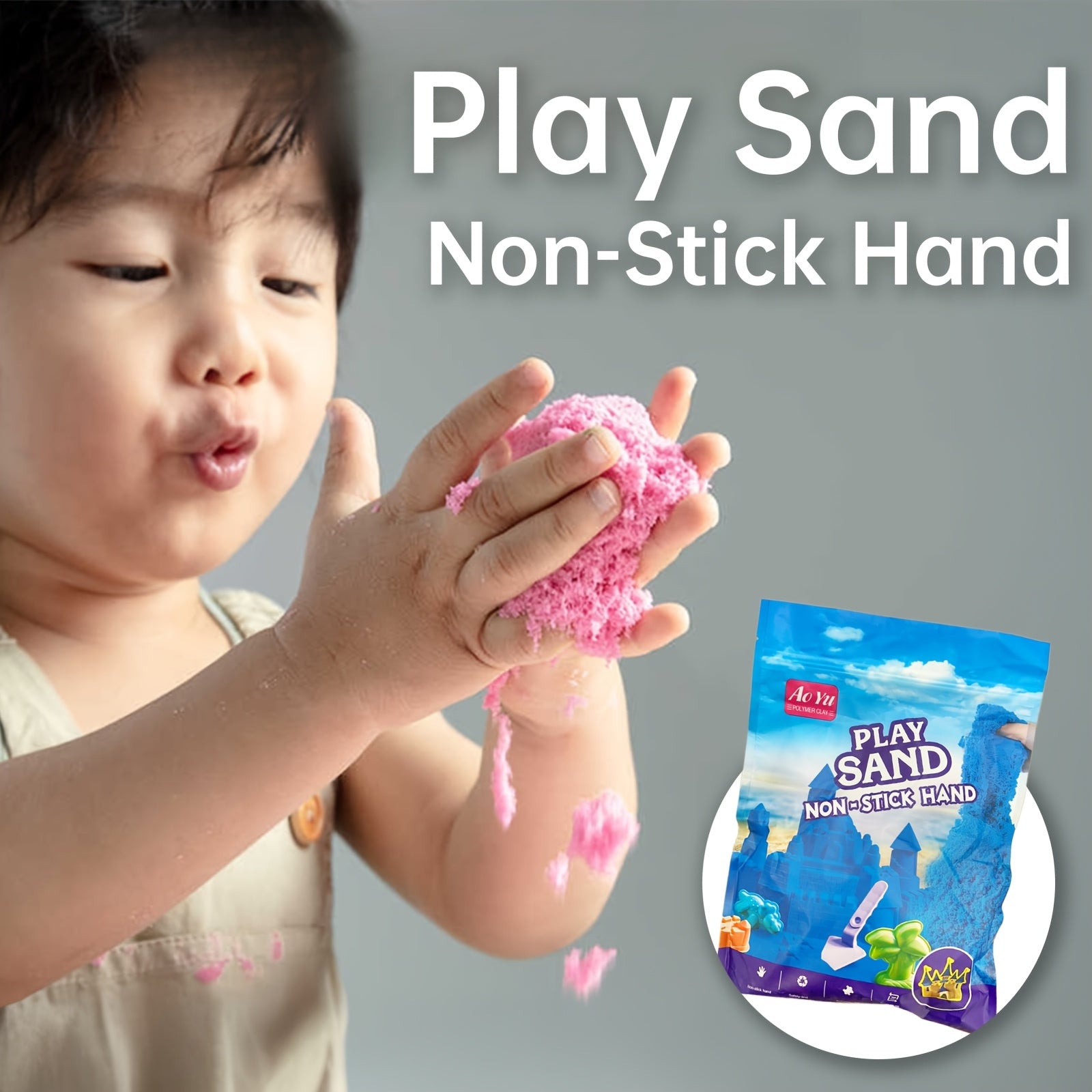 1000g Colorful Play Sand Self Sticking Indoor Game Sand
