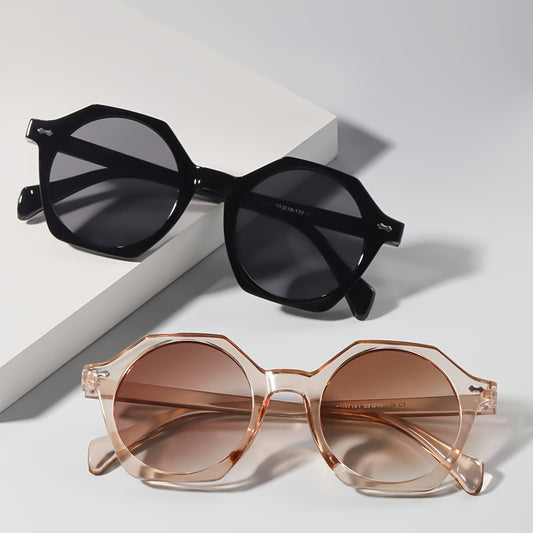 Vintage Oversized Round Sunglasses For Women Sun Protection