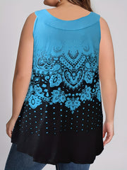  Dot & Tribal Print Tank Top