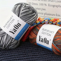 8 Strand Gradient Wool Yarn Colorful Medium Thick DIY Crochet Knit Sweater 100g