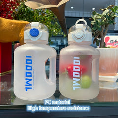 1L Sports Water Bottle With Straw BPA Free Large Portable Water Cup