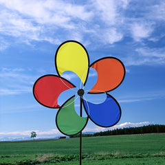 Colorful Rainbow Outdoor Windmill Spinner for Garden Yard