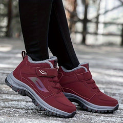 Outdoor Hiking Boots Hook & Loop Fastener Lace-up Thermal Sports Shoes