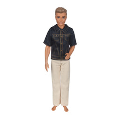 6pcs Doll Clothes 3 Tops And 3 Pants Trousers Shirt Outfit