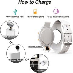 Boys' Waterproof Alarm Clock Digital Watch with Pedometer - USB Rechargeable