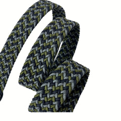 Men's Casual Army Green Square Plaited Belt
