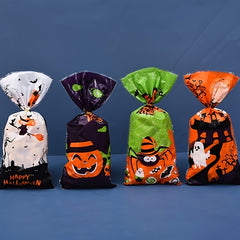 50pcs Halloween DIY Candy Packaging Bag Small Gift Bag Souvenir Bag