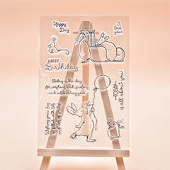 Cute Rabbit Transparent Silicone Stamps for Card Making DIY Scrapbooking