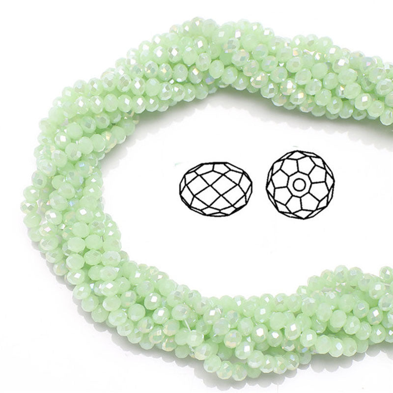 3x4mm 120pcs Flat Crystal Beads Jewelry Glass Loose Beads Tassel Accessories