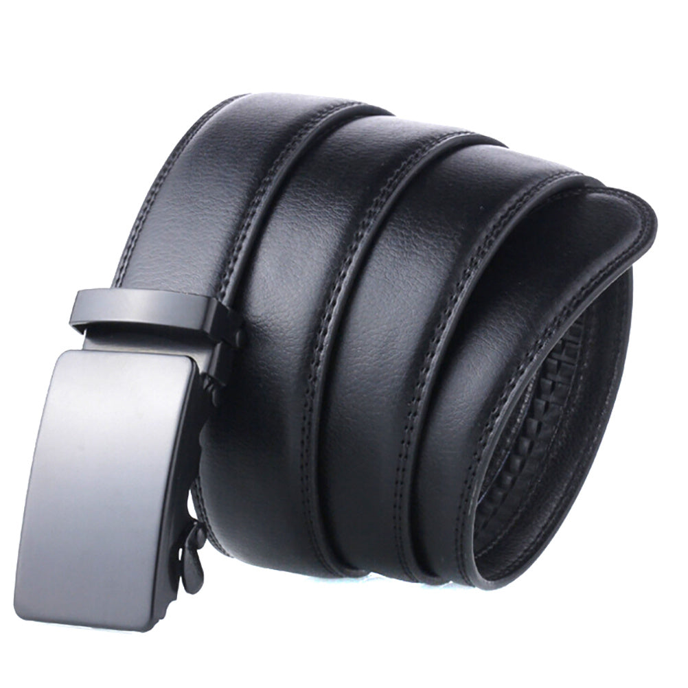 Men's Automatic Buckle Adjustable Business PU Leather Belt