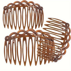 2pcs Retro Style Hair Comb Pin For Bun Side Hair Bang