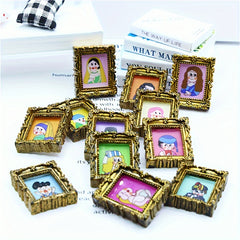 1:12 Mini Figures Flower Grass Photo Frame DIY Scene Accessories