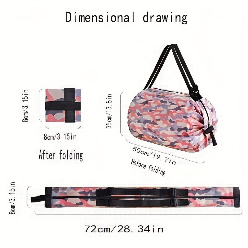 Folding Shopping Bag Storage Handbag Travel Drawstring Shoulder Bag